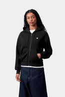 Carhartt WIP FW27 W' Hooded Casey Jacket Cotton Sweat, 420 g/m² Black / Silver