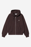 Carhartt WIP FW27 W' Hooded Casey Jacket Cotton Sweat, 420 g/m² Palisander / Silver