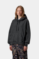 Carhartt WIP FW27 W' Hooded Lambert Sweat Cotton Sweat, 410 g/m²  Black moon wash