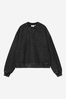 Carhartt WIP FW27 W' Lambert Sweat Cotton Sweat, 410 g/m² Black moon wash