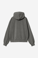 Carhartt WIP FW27 W' Hooded Nelson Jacket Cotton Sweat, 370 g/m² Black garment dyed