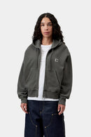 Carhartt WIP FW27 W' Hooded Nelson Jacket Cotton Sweat, 370 g/m² Black garment dyed