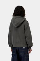 Carhartt WIP FW27 W' Hooded Nelson Jacket Cotton Sweat, 370 g/m² Black garment dyed