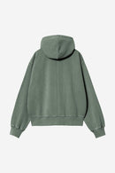 Carhartt WIP FW27 W' Hooded Nelson Jacket Cotton Sweat, 370 g/m² Dark Scarab garment dyed