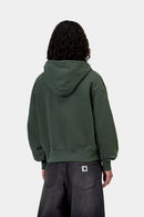 Carhartt WIP FW27 W' Hooded Nelson Jacket Cotton Sweat, 370 g/m² Dark Scarab garment dyed