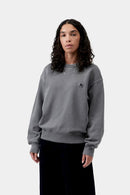 Carhartt WIP FW27 W' Nelson Sweatshirt Cotton Sweat, 370 g/m² Styx garment dyed