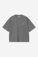 Carhartt WIP FW27 W' S/S Nelson T-Shirt Organic Cotton Single Jersey, 165 g/m² Black garment dyed