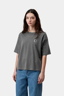 Carhartt WIP FW27 W' S/S Nelson T-Shirt Organic Cotton Single Jersey, 165 g/m² Black garment dyed