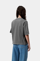 Carhartt WIP FW27 W' S/S Nelson T-Shirt Organic Cotton Single Jersey, 165 g/m² Black garment dyed