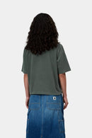 Carhartt WIP FW27 W' S/S Nelson T-Shirt Organic Cotton Single Jersey, 165 g/m² Dark Scarab garment dyed