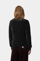 Carhartt WIP FW27 W' L/S Maine Polo Sweater Nylon/Cotton Knit, 7 gauge Black / Black