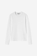 Carhartt WIP FW27 W' L/S Philipa T-Shirt Cotton/Elastane Ribbing 2X1, 245 g/m² White