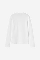 Carhartt WIP FW27 W' L/S Philipa T-Shirt Cotton/Elastane Ribbing 2X1, 245 g/m² White