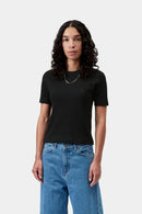 Carhartt WIP FW27 W' S/S Philipa T-Shirt Cotton/Elastane Ribbing 2X1, 245 g/m² Black