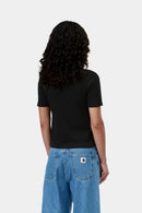 Carhartt WIP FW27 W' S/S Philipa T-Shirt Cotton/Elastane Ribbing 2X1, 245 g/m² Black