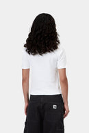 Carhartt WIP FW27 W' S/S Philipa T-Shirt Cotton/Elastane Ribbing 2X1, 245 g/m² White