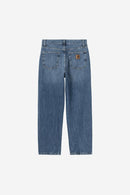 Carhartt WIP FW27 Aaron Pant 100% Cotton 'Camano' Denim, 12 oz Blue marble used wash