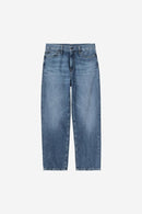 Carhartt WIP FW27 Aaron Pant 100% Cotton 'Camano' Denim, 12 oz Blue marble used wash