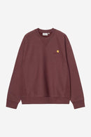 Carhartt WIP FW27 American Script Sweat Cotton/Polyester Sweat, 420 g/m² Amarone