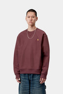 Carhartt WIP FW27 American Script Sweat Cotton/Polyester Sweat, 420 g/m² Amarone