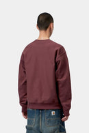 Carhartt WIP FW27 American Script Sweat Cotton/Polyester Sweat, 420 g/m² Amarone