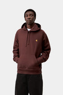 Carhartt WIP FW27 Hooded American Script Sweat Cotton/Polyester Sweat, 420 g/m² Amarone