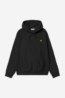 Carhartt WIP FW27 Hooded American Script Sweat Cotton/Polyester Sweat, 420 g/m² Black