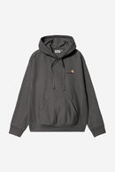 Carhartt WIP FW27 Hooded American Script Sweat Cotton/Polyester Sweat, 420 g/m² Graphite