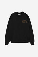 Carhartt WIP FW27 Arch Script Sweat Cotton/Polyester Sweat, 450 g/m²  Black / Hamilton Brown stone washed