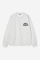 Carhartt WIP FW27 Arch Script Sweat Cotton/Polyester Sweat, 450 g/m² Ash Heather / Dark Navy stone washed