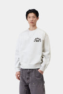 Carhartt WIP FW27 Arch Script Sweat Cotton/Polyester Sweat, 450 g/m² Ash Heather / Dark Navy stone washed