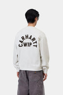 Carhartt WIP FW27 Arch Script Sweat Cotton/Polyester Sweat, 450 g/m² Ash Heather / Dark Navy stone washed