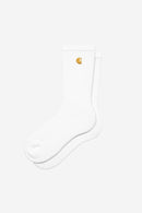 Carhartt WIP FW27 Chase Socks 82/16/2% Cotton/Polyester/Elastane White / Gold