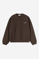 Carhartt WIP FW27 Ebbert Sweat Cotton/Polyester Sweat, 530 g/m² Tobacco / White