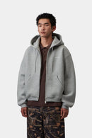 Carhartt WIP FW27 Hooded Ebbert Jacket Cotton/Polyester Sweat, 530 g/m² Grey Heather / Whit