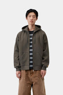Carhartt WIP FW27 Hooded Chase Jacket Cotton/Polyester Sweat, 440 g/m² Shungite / Gold