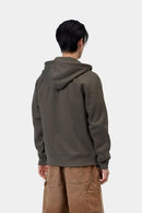 Carhartt WIP FW27 Hooded Chase Jacket Cotton/Polyester Sweat, 440 g/m² Shungite / Gold