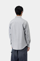Carhartt WIP FW27 L/S Kanan Shirt Cotton Oxford, 4.7 oz Kanan Stripe, Black