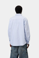 Carhartt WIP FW27 L/S Kanan Shirt Cotton Oxford, 4.7 oz Kanan Stripe, Bleach