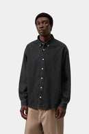 Carhartt WIP FW27 L/S Lucas Shirt Cotton Denim, 8.5 oz Black stone washed