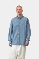 Carhartt WIP FW27 L/S Lucas Shirt Cotton Denim, 8.5 oz Blue bleached