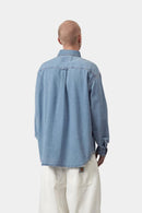 Carhartt WIP FW27 L/S Lucas Shirt Cotton Denim, 8.5 oz Blue bleached