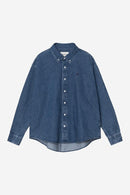 Carhartt WIP FW27 L/S Lucas Shirt Cotton Denim, 8.5 oz Blue stone washed