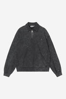 Carhartt WIP FW27 Lambert Polo Sweat Cotton Sweat, 410 g/m² Black moon wash