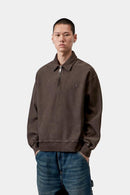 Carhartt WIP FW27 Lambert Polo Sweat Cotton Sweat, 410 g/m² Tobacco moon wash