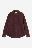 Carhartt WIP FW27 L/S Madison Cord Shirt 100% Cotton Corduroy, 8 Wales, 9.1 oz Amarone