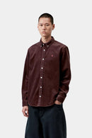 Carhartt WIP FW27 L/S Madison Cord Shirt 100% Cotton Corduroy, 8 Wales, 9.1 oz Amarone
