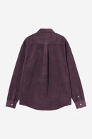 Carhartt WIP FW27 L/S Madison Cord Shirt 100% Cotton Corduroy, 8 Wales, 9.1 oz Cozy Purple