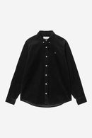 Carhartt WIP FW27 L/S Madison Cord Shirt 100% Cotton Corduroy, 8 Wales, 9.1 oz Soot