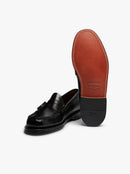 G.H. Bass Fw27 Weejun Mens Heritage Larson Moc Pen Leather Upper/Polished Leather Sole Black Leather